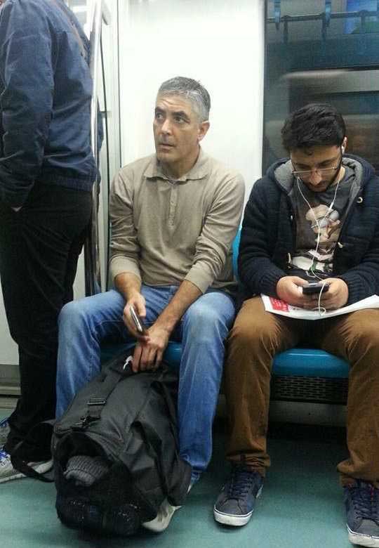 عکس منتشر شده در وب که جرج کلونی را در متروی تهران نشان می دهد!!