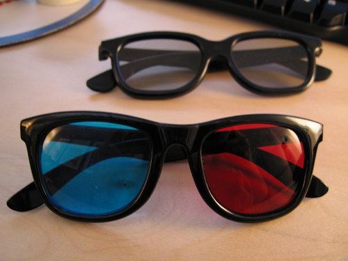 عینک های مخصوص تماشای فیلم سه بعدی