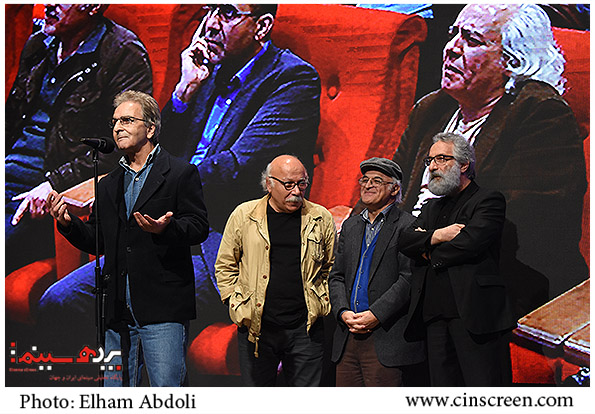 جواد طوسی، فریدون جیرانی، علیرضا داوودنژاد، محسن سیف در نهمین شب منتقدان و نویسندگان سینمایی