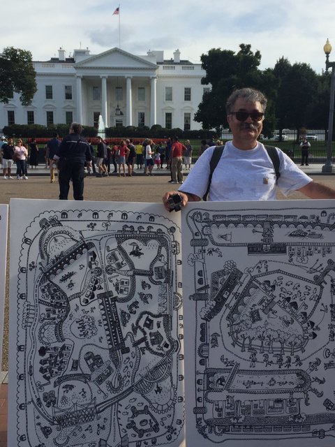 امیرشهاب رضویان مقابل کاخ سفید