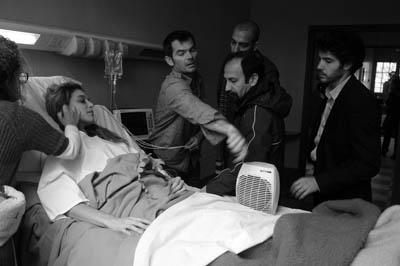 اصغر فرهادی و سایر عوامل سر صحنه فیلم گذشته