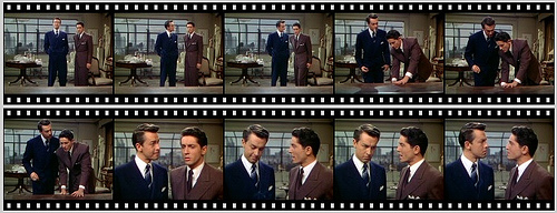 طناب به کارگردانی آلفرد هیچکاک. رویدادهایی که قاعدتاً باید برش می خوردند، به صورت نمای ممتد کارگردانی و فیلمبرداری شدند. هیچکاک با دوربین کاری کرد که فاکنر با قلم می کرد. به تأخیر انداختن «نقطه» و نوشتن جمله های طولانی