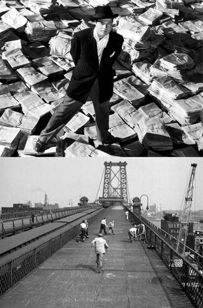 الیوود و تلاش ناموفق برای پایان دادن به اقتدار کلاسیسیم: بالا همشهری کین (1941) ساخته اورسن ولز، پایین شهر بی ترحم (1948) ساخته ژول داسن