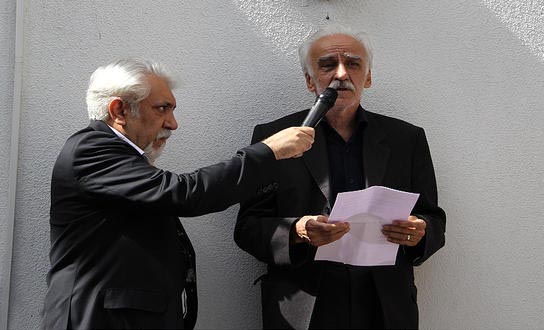 محمد تهامی نژاد در مراسم تشیع پیکر محمدرضا مقدسیان