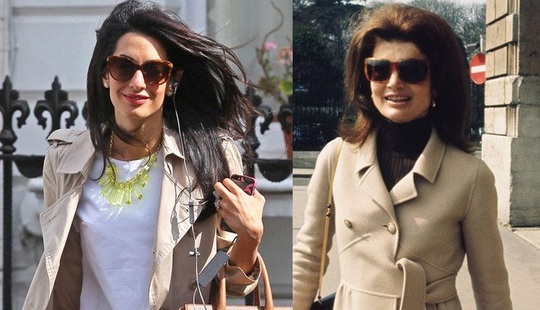  راست: ژاکلین کندی، چپ: امل علم الدین همسر جرج کلونی