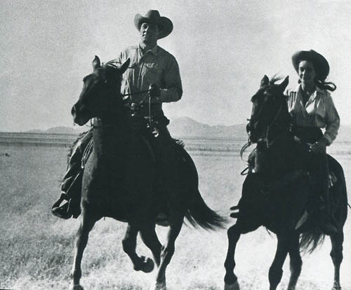 راک هادسن و الیرابت تیلور در فیلم غول