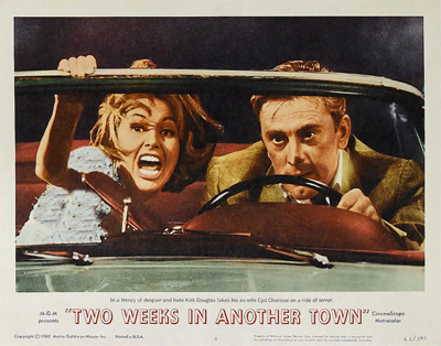 دو هفته در شهری دیگر. صحنه گفتگو در اتومبیل در تقابل با پرداخت کازان قرار دارد