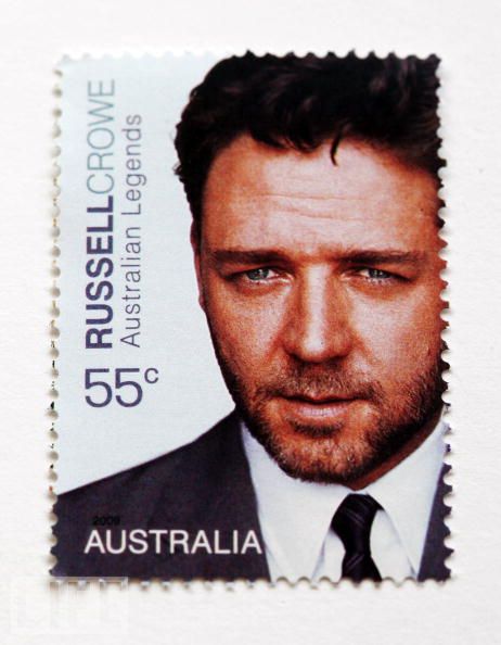 تصویر راسل کرو روی تمبرهای استرالیایی