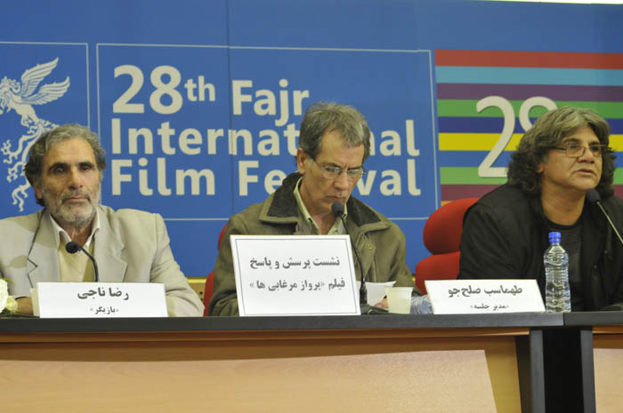 از چپ به راست: شاه حاتمی، صلح جو و رضا ناجی. عکس از الهام عبدلی