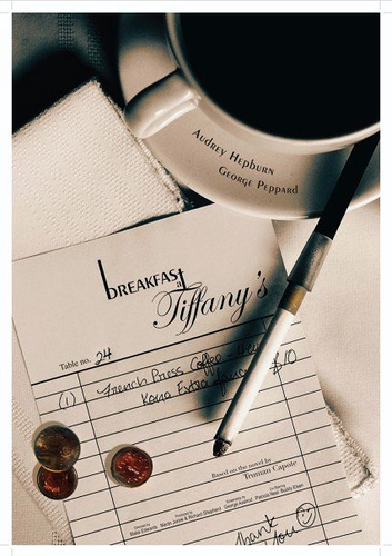 یک پوستر غیر رسمی طراحی شده برای صبحانه در تیفانی